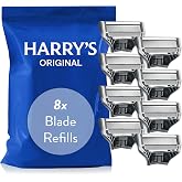 Harry's Razor Blades Refill, (8) Razor Head Refills with Precision Trimmer, 5 Anti-Friction Shaving Blades, Compatible with H