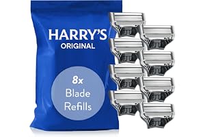 Harry's Razor Blades Refill, (8) Razor Head Refills with Precision Trimmer, 5 Anti-Friction Shaving Blades, Compatible with H