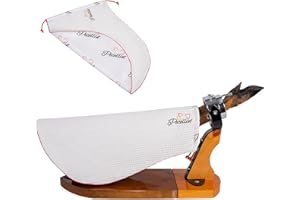 PECELLÍN Cubre Jamon Profesional - Cubrejamonero con Doble Tela 57cm, Fabricado en España, Cubrejamon con 70% Algodon y 30% Poliester, Funda para Cubrir Patas y Paletas de Jamones Blanco