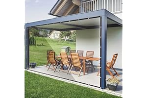 ZUYEKWXS Plandeka okryciowa przezroczysta, wodoszczelna, z oczkami, składana, odporna na warunki atmosferyczne, wytrzymała, na meble ogrodowe, gospodarstwo rolne, namiot (1x1m)