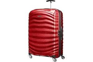 Samsonite Lite-Shock Spinner incheckningsväska, 75 cm | Hyacintröd, hård väska, 75H x 51.5W x 31D cm, 98.5 L, 2.5 kg, med TSA-lås och i Curv-material