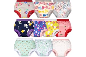 BIG ELEPHANT Potty Training Underwear, 100% Cotton Absorbent Unisex Toddler Pee Pants for Boys & Girls