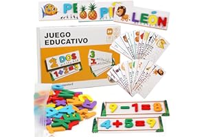 Bambebe Gra Learning Letters, Zabawki Edukacyjne Dla Dzieci 3-8 lat, Zabawki Montessori Dziewczyna 3 4 5 6 lat, Prezent Dziewczyna Gry do Nauki Czytania