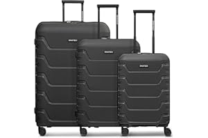 SMARTBOX Edition 01 articolo genealogico, Nero , Kofferset (3-teilig), Trolley rigido con ruote girevoli