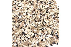 ONTWIE 900 G/ 2 pund epoxiflingor för golv, epoxy-golvflingor (07) | Epoxy golvflingor, för garage, väggar, vardagsrum (gulbrun, svart, brun, lergul, ljusgul