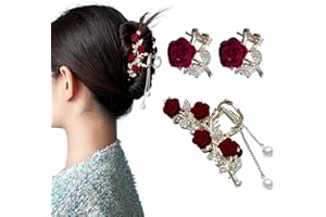 Ypkia 3 fermagli per capelli da donna, in metallo, con nappa, per donne e ragazze