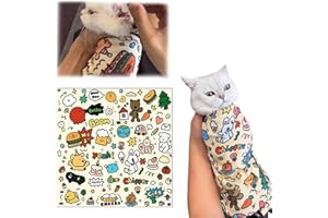 KFSCIP 1PCS Cat Wrap,cat Wrap for Cutting Claws,cat Grooming Bag,Cat Wrap for Cutting Nails, Self-Adherent, Anti-Bite,Nail Clipping Clean Your Ears, Multifunctional Pet Tool.
