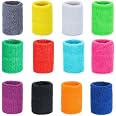 ZWOOS Lot De 24 Bandeaux Absorbants Unisexes - Sport, Fitness, Tennis - Taille S - Couleurs Assorties