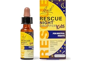 Rescue Remedy Kids Night Dropper 10 ml, alkoholfrei, natürliche Blütenessenz zum Ausgleich von Emotionen, zur Verbesserung des Wohlbefindens, 1 Flasche, 10 ml Pipette