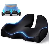 Benazcap Cuscino del Sedile, Cuscino Sedia Ufficio Coccige Ergonomico per Ufficio e Auto, Sollievo dal Dolore Sciatico, Cusci