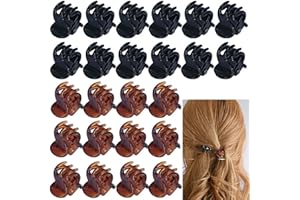 ZFLYXIAOHUA Pinze Per Capelli,24 Pezzi Mini Clip per Capelli,Capelli Clip Artiglio,Mollette Forcina Antiscivolo,Donna Mollette per Capelli,Piccole Mollette Adatto per Ragazze e Donna(Nero&Marrone)