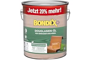 Bondex Douglasien Öl 3 L für 66 m² | Extrem wasserabweisend | Schützt vor Rissbildung und Austrocknung | Atmungsaktiv | matt | Holzöl | Holzschutz