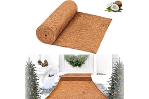 Riare 30 x 300cm No-Slip Ice and Snow Carpet Mats- Natural Coconut Fiber Carpet Anti-Slip Coco Coir Carpets Mat for Winter Walkways Front Door Stairs Porch Outdoor Garden Safe Walking
