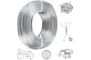 ZOUWAY Basteldraht 2mm x 50m, Draht Zum Basteln Aus Aluminium, Wire Rostbeständig Und Leicht Formbar, Silberdraht Zum Basteln Kann Zur Herstellung Von Dekorationen Oder Persönlichem Schmuck Verwendet Werden