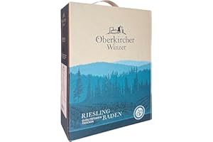 ‎OBERKIRCHER WINZER Oberkircher Winzer Wein-Box Riesling - Weißwein trocken 3 Liter, Zitrusaromen & Kräuter Nuancen, deutscher Qualitätswein aus Baden, 1 x 3,0 l Bag-in-Box