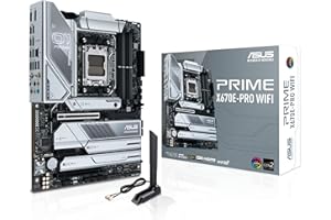 ASUS PRIME X670E-PRO WIFI Scheda Madre ATX, AMD X670, AMD AM5, DDR5, PCI 5.0, Realtek 2.5Gb Ethernet, WiFi 6E (802.11ax), Realtek 7.1 Surround, 4xM.2, 4xSATA 6GB/s, Aura Sync RGB, Nero