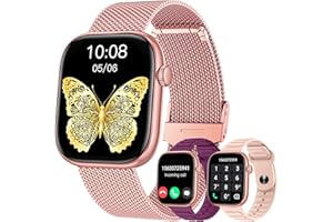 DOOMIXS Montre Connectée Femme Smartwatch Fitness: 1.83" Sport Smart Watch avec Appel Bluetooth 20+ Sport Mode Podometre Moniteur de Sante Fréquence Cardiaque Montres Intelligente Compatible iOS et Andriod