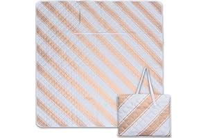 NATURELIVING Picnic Blanket Waterproof 200 x 200 cm Insulated & Padded - Beach Blanket Sand-Free - Ideal for Camping, Beach, Festivals, Children and Parks - Ultra Light Foldable & Washable - Outdoor Blanket XXL