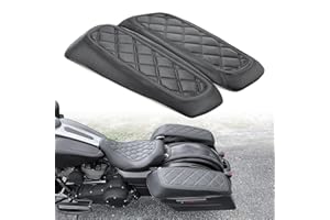 BRZOXIN Saddlebag Lid Covers for Harley, Protective Saddle Bag Lid Bra Compatible with 2014-2023 Touring FL Models, for Road Glide Electra Glide Road King Street Glide and Tri Glide Models, Black Stitching