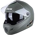 Steelbird Rox Cyborg ISI Certified Full Face Helmet for Men and Women with Inner Smoke Sun Shield and Outer Clear Visor