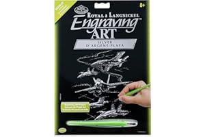 Royal & Langnickel Silver Engraving Art A4 Size Jet Planes Designed Painting Set