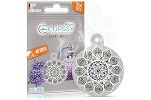 CUPSSY Ambientador coche y casa, neutraliza malos olores, aroma de lavanda suave y fresco, Cuppy AirPad 1pc, perfume agradable para hombre y mujer