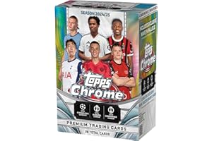 2024-25 Topps Chrome® UEFA Club-Wettbewerbe - Vorteilsbox - 7 Packungen pro Box - 4 Karten pro Packung