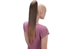 CAISHA 60cm Coda Capelli Stella Con Pinza Capelli Lungo Capelli Extensions Finta Per Donna Liscio Marrone Mix H633