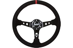 OCC MOTOR SPORT OCC MOTORSPORT VOLANT MODÈLE TRACK ALCANTARA AVEC BRAS NOIR - 90 MM VOLANT PLAT COMPLET - 350 MM (14 POUCES)