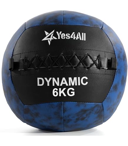ATLETICA WallBalls 4 Kg En Cuir Synthétique Résistant - Ballon Pour Lancer, Cross Training Et Renforcement Du Tronc 35 Cm
