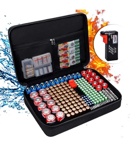 2 Pcs Battery Organizer Holder- Batteries Storage Containers Box Case With Tester - View #11