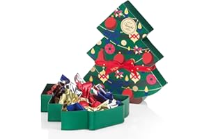 Venchi, Caja Árbol de Navidad, con Bombones Cometa Assortidos, Edición Limitada, 197 Gr, Sin Gluten, Sin Colorantes ni Conservantes, Idea de Regalo y Decoración Navideña