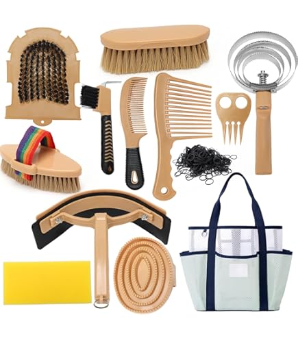 Kit De Toilettage Premier Equine Soft-touch – Noir Et Rouge – Neuf