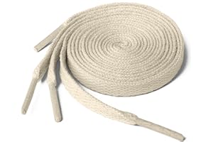 LACESTAR Flat Shoe Laces 8mm Wide for Trainers, Boots, Hi Tops, Football Boots, Shoelaces New Suitable for all brands including Nike Adidas Converse Puma Vans Reebok Adults or Kids