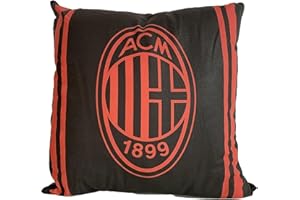 HERMET Cuscino Arredo Milan 40x40 cm Rosso e nero con logo 1899 Prodotto ufficiale