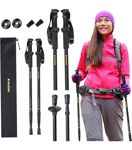 Nordic Walking Stöcke Classic Click & Go I Teleskop Verstellbar & Super