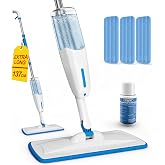 Enigma extra long 54" spray mop | XXL 530 ml tank including concentrate and 3 microfibre cloths for parquet, laminate and vin
