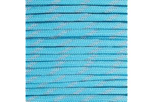 PARACORD PLANET Reflective Type III 550 Paracord - 7 Strand Core - 100% Nylon, Parachute Cord, Commercial Paracord, Survival Cord