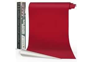 Xroam Simili Cuir Autocollant Rouge Lisse, 40x100 cm Patch de Réparation en Cuir, Reparation Cuir Canapé, Patch Cuir Auto-adhésif Rénovation pour Canapés, Sacs à Main, Sièges de Voiture