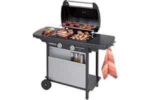Campingaz 2 Series Classic LX Vario Barbacoa a Gas, BBQ con 2 Quemadores, 7.5 KW, Plancha y Parrilla de Acero Estampado, 2 Me