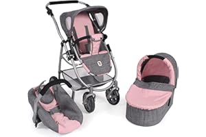 BAYER CHIC 2000 Cochecito para muñecas Emotion All In, 3 en 1 Compuesto por capazo, Asiento Deportivo y Asiento de Coche