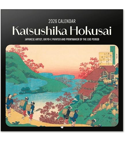 📅 Calendario Pared 2025 Japanese Artists – 16 Meses Con Notas, Pegatinas Y Bolígrafo – Planificador Mensual Familiar