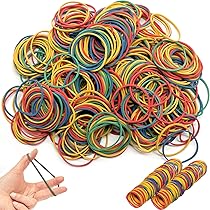 Lot D'élastiques En Caoutchouc - Environ 800 Pièces (190 G) - Taille 40 Mm - Couleurs Assorties (bleu, Jaune, Vert, Rouge) - Pour Bureau, école, Maison