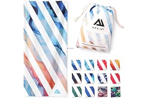 ALP & ACT Telo Mare XXL 200x90 cm - 100% microfibra riciclata - ULTRALEGGERO & asciugatura rapida - Asciugamano grande per vacanza, spiaggia e piscina - Telo bagno - multicolore