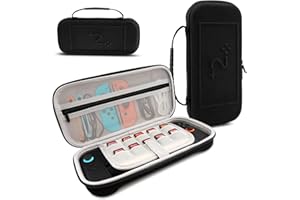 XINGFUDAO Tasche für Nintendo Switch 2 (2025), Switch 2 Tasche mit Netztasche für Zubehör, Aufbewahrungsbox für Unterwegs Kompatibel mit Switch 2, Schwarz