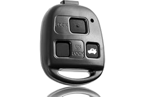 FINTERRY Schlüsselgehäuse für Toyota Corolla Yaris RAV4 Land Cruiser Celica Estima Pixis Tarago Rush Prado - 3-Tasten Autoschlüssel Hülle Ersatz Funkschlüsselgehäuse