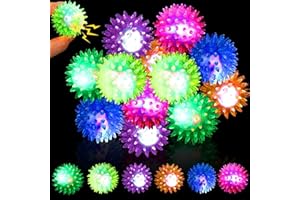 JOKILY 12 palline a forma di palla per riccio, regalo di compleanno per bambini, pallina luminosa, regalo per gli ospiti, per bambini, feste, gadget, piccola scuola elementare, ragazzi e ragazze