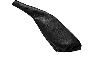 JPstraps - Funda Palanca de Freno Cuero Piel Natural Negro Compatible con Seat Ibiza II (1993-2001)