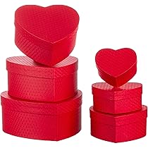 Scatole Regalo A Cuore - Set Da 6 Scatole Cartone Impilabili, Ideali Per Regali E Decorazione - Foto 6