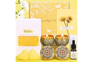 BAICAI Bath Set Birthday Pamper Gifts Box for Women Her, Unique Skin Care Self Care Package for Her Pamper Hampers Kit for Women, Relaxation Spa Set Get Well Soon Gift Ideas for Women Best Friend Mum Sister